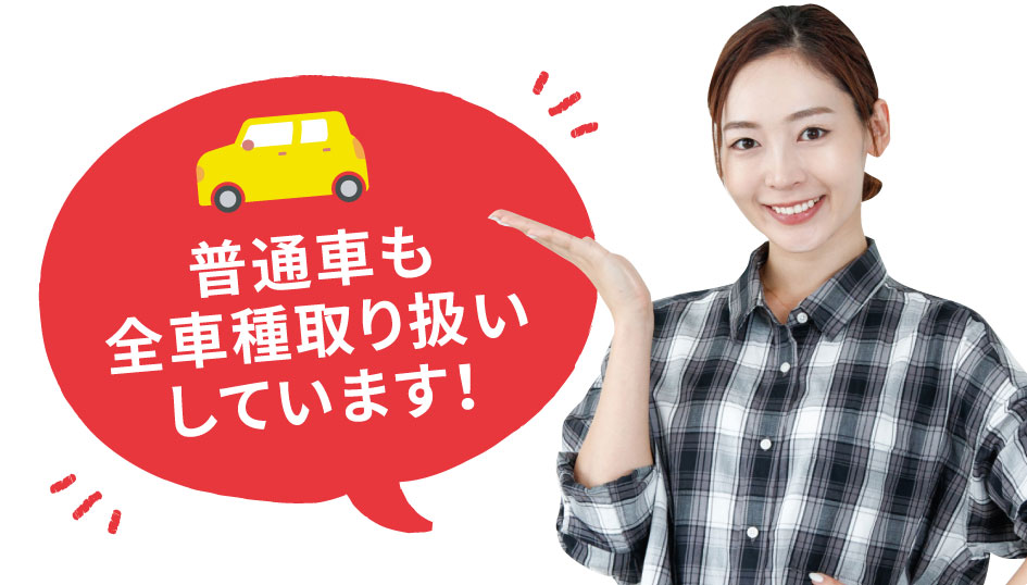 普通車も全車種取り扱いしています！